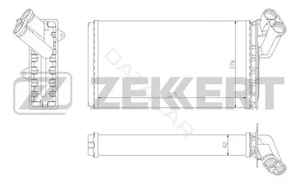 Радиатор печки ZEKKERT MK-5068