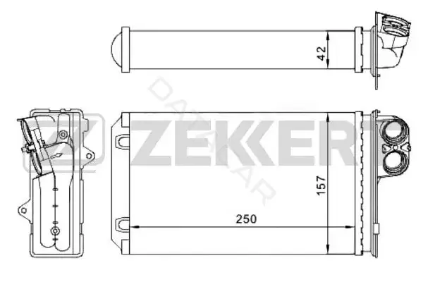 Радиатор печки ZEKKERT MK-5078