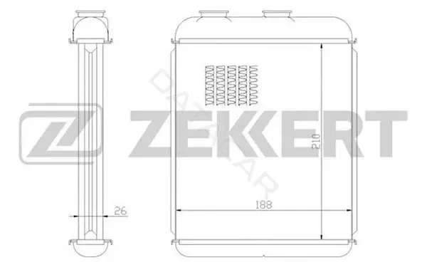 Радиатор печки ZEKKERT MK-5081