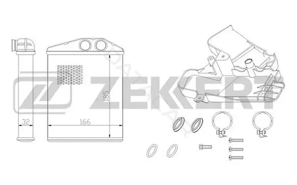 Радиатор печки ZEKKERT MK-5084