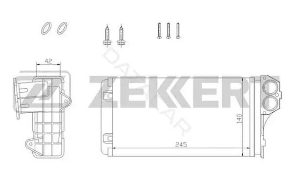 Радиатор печки ZEKKERT MK-5088