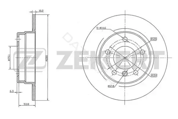 Тормозные диски ZEKKERT BS-5002