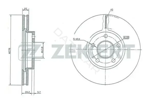 Тормозные диски ZEKKERT BS-5005