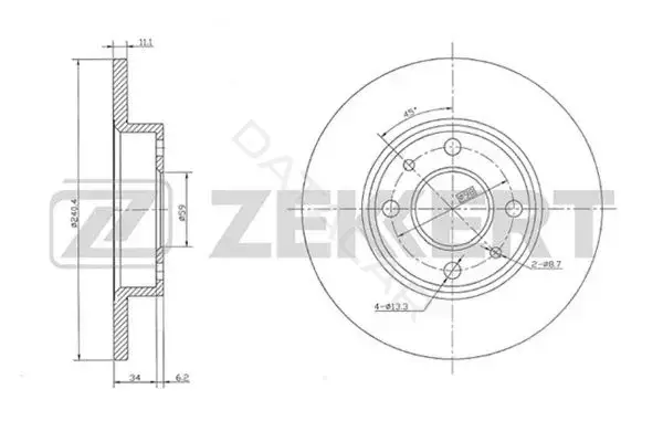 Тормозные диски ZEKKERT BS-5007