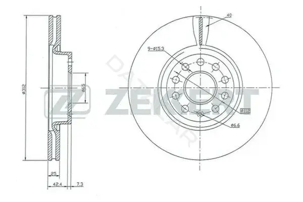 Тормозные диски ZEKKERT BS-5016