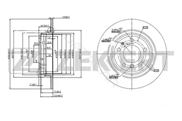 Тормозные диски ZEKKERT BS-5017