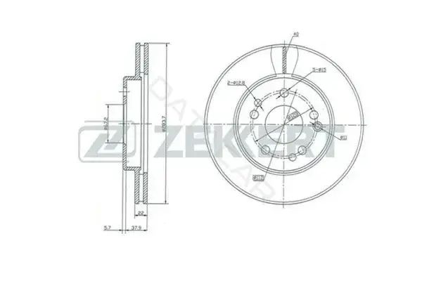 Тормозные диски ZEKKERT BS-5022