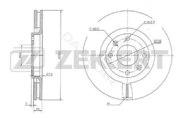 Тормозные диски ZEKKERT BS-5024