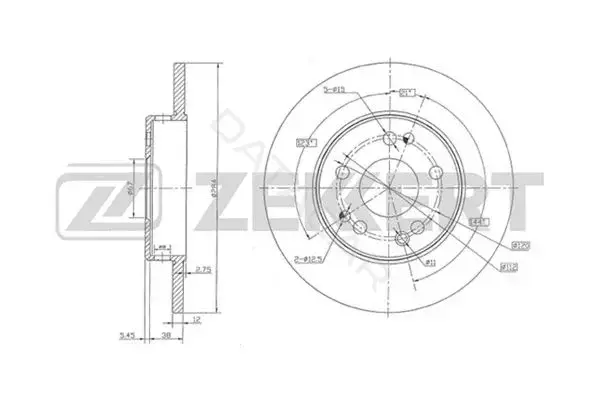 Тормозные диски ZEKKERT BS-5026