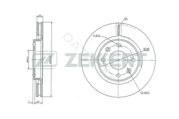 Тормозные диски ZEKKERT BS-5028