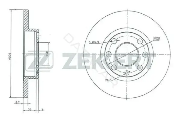 Тормозные диски ZEKKERT BS-5033