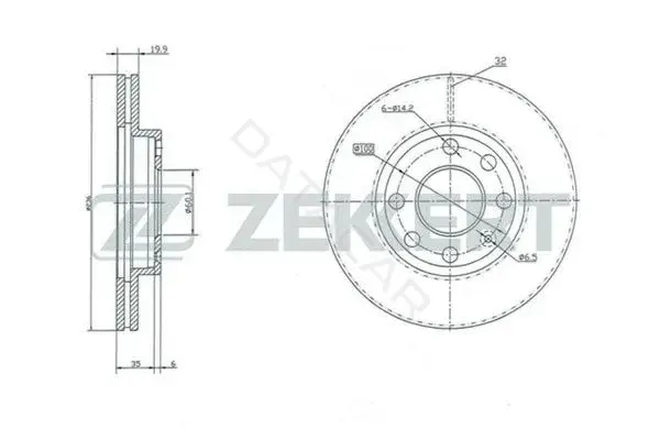 Тормозные диски ZEKKERT BS-5034