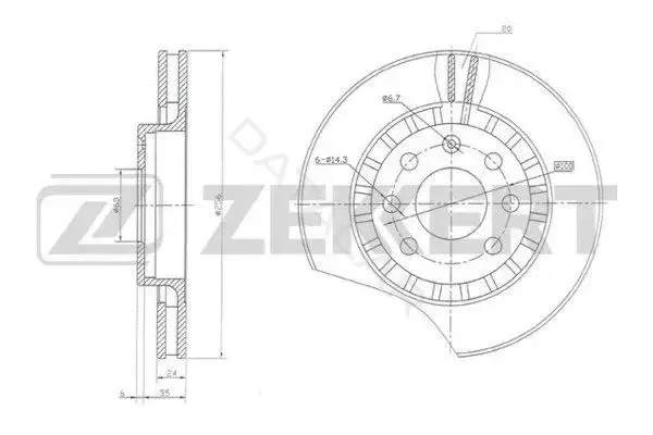 Тормозные диски ZEKKERT BS-5035