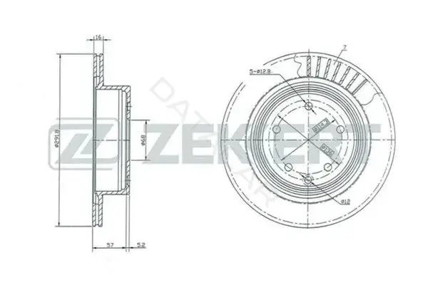Тормозные диски ZEKKERT BS-5036