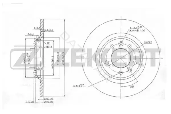 Тормозные диски ZEKKERT BS-5039