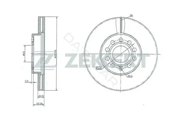 Тормозные диски ZEKKERT BS-5043