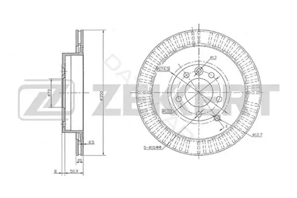 Тормозные диски ZEKKERT BS-5046
