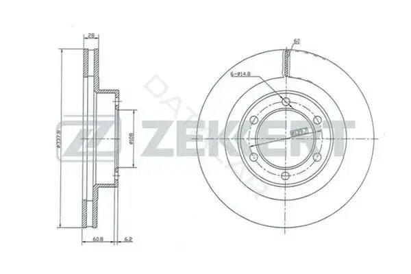 Тормозные диски ZEKKERT BS-5047