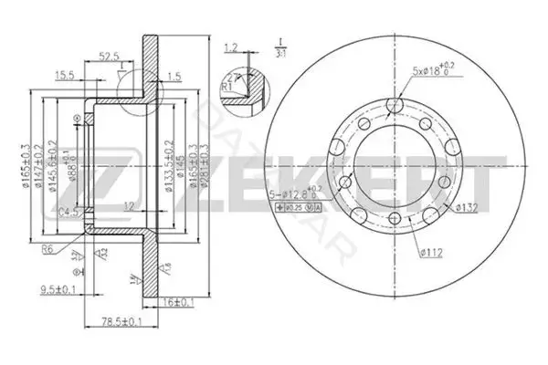 Тормозные диски ZEKKERT BS-5055