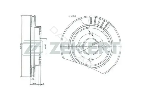 Тормозные диски ZEKKERT BS-5058