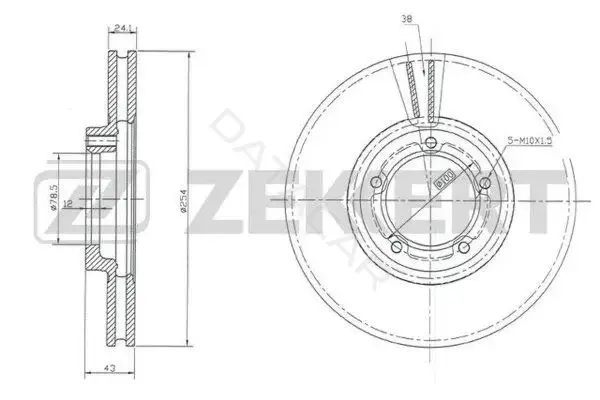 Тормозные диски ZEKKERT BS-5067