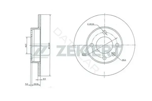 Тормозные диски ZEKKERT BS-5068