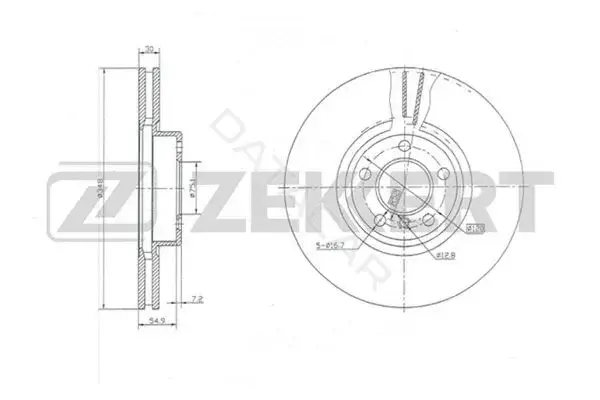 Тормозные диски ZEKKERT BS-5074