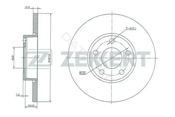 Тормозные диски ZEKKERT BS-5078