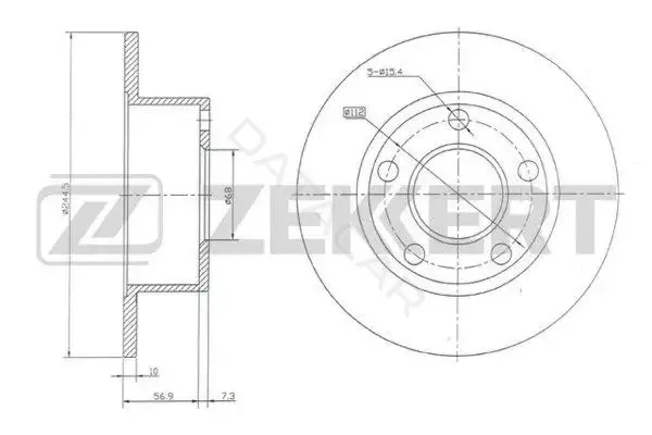 Тормозные диски ZEKKERT BS-5080