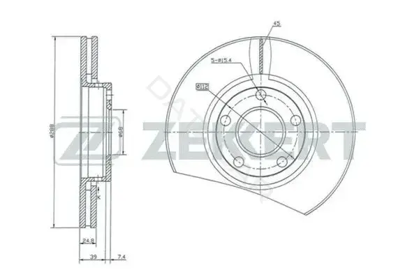 Тормозные диски ZEKKERT BS-5083