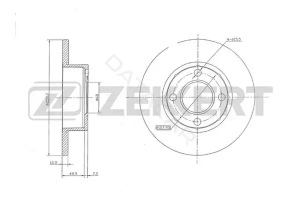 Тормозные диски ZEKKERT BS-5084