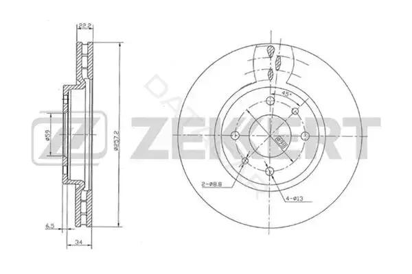 Тормозные диски ZEKKERT BS-5086