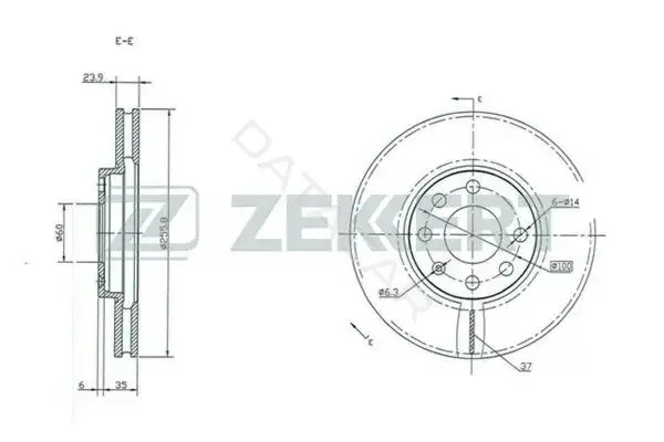 Тормозные диски ZEKKERT BS-5100
