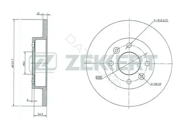 Тормозные диски ZEKKERT BS-5105