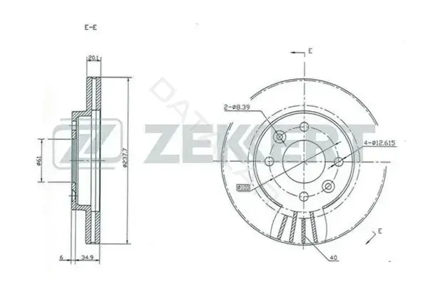 Тормозные диски ZEKKERT BS-5106