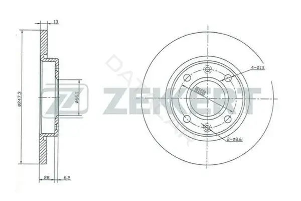 Тормозные диски ZEKKERT BS-5117
