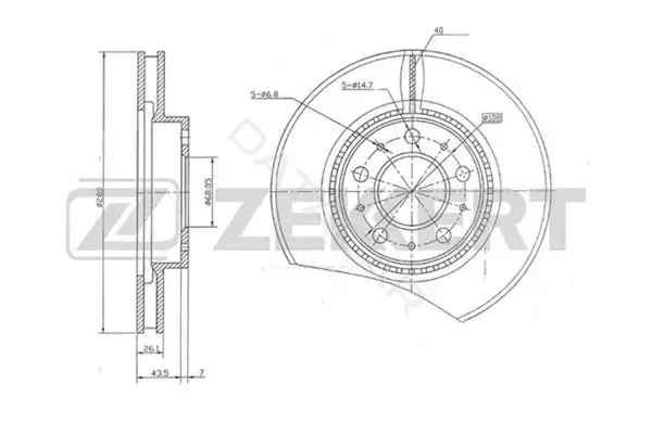 Тормозные диски ZEKKERT BS-5123