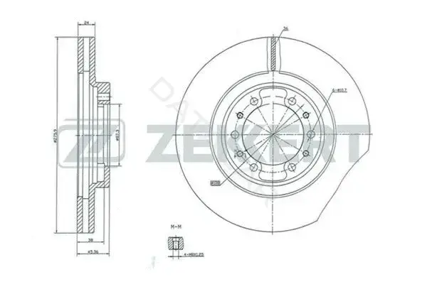 Тормозные диски ZEKKERT BS-5134