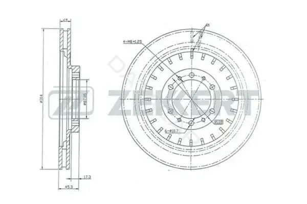 Тормозные диски ZEKKERT BS-5138