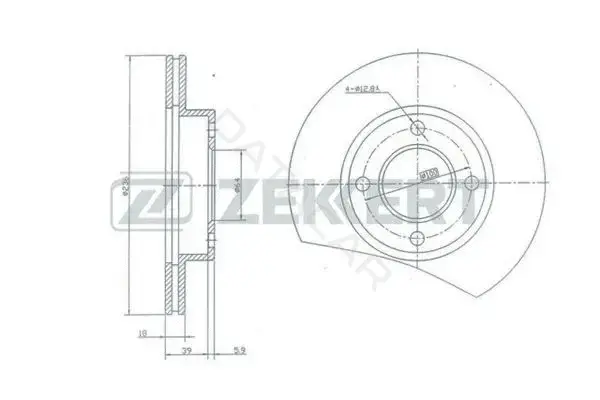Тормозные диски ZEKKERT BS-5139