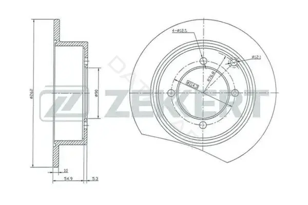 Тормозные диски ZEKKERT BS-5140
