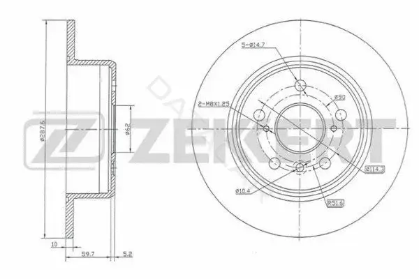 Тормозные диски ZEKKERT BS-5143