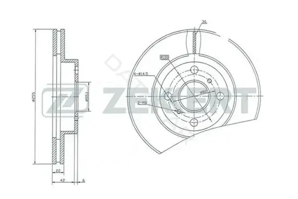 Тормозные диски ZEKKERT BS-5147