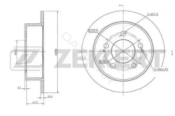 Тормозные диски ZEKKERT BS-5148
