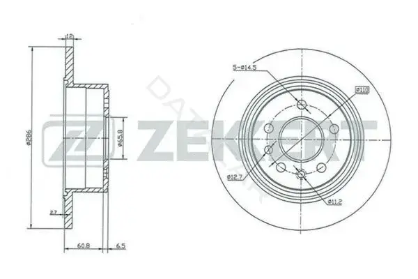 Тормозные диски ZEKKERT BS-5159