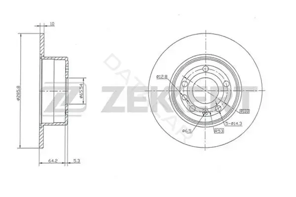 Тормозные диски ZEKKERT BS-5163