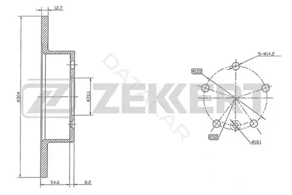 Тормозные диски ZEKKERT BS-5165