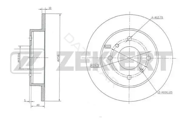 Тормозные диски ZEKKERT BS-5176