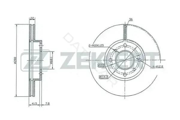 Тормозные диски ZEKKERT BS-5177