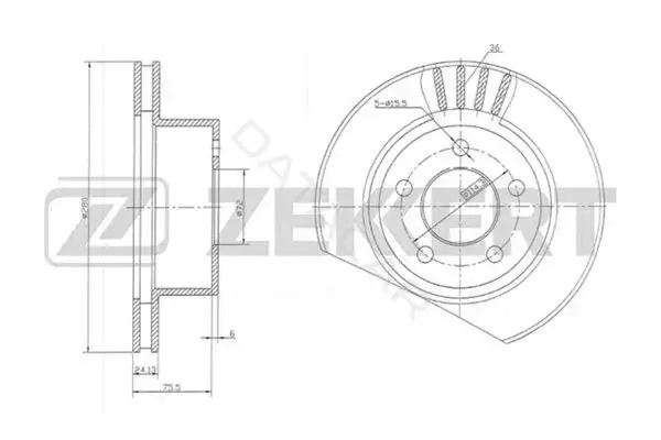 Тормозные диски ZEKKERT BS-5184